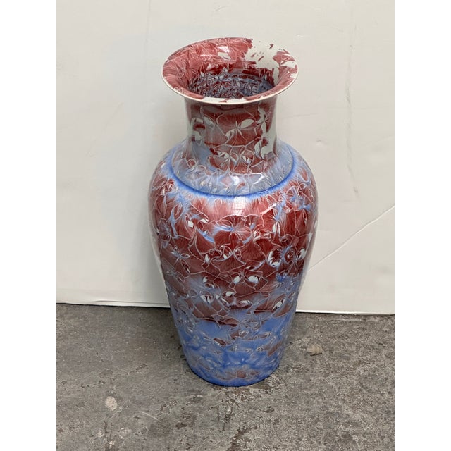 Honshin Fine Art Crystalline Glazing Porcelain Vase For Sale In San Francisco - Image 6 of 12
