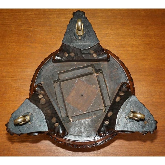 Anitque Victorian Carved Ottoman, 1840s For Sale - Image 11 of 14