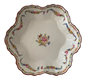 Antique Mintons England Scalloped Dish