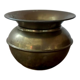 Antique Small Brass Spittoon For Sale