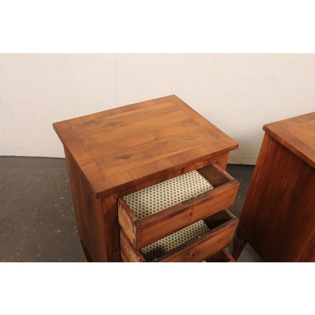 Italian Pair Antique 3-Drawer Side Chests For Sale In Atlanta - Image 6 of 13
