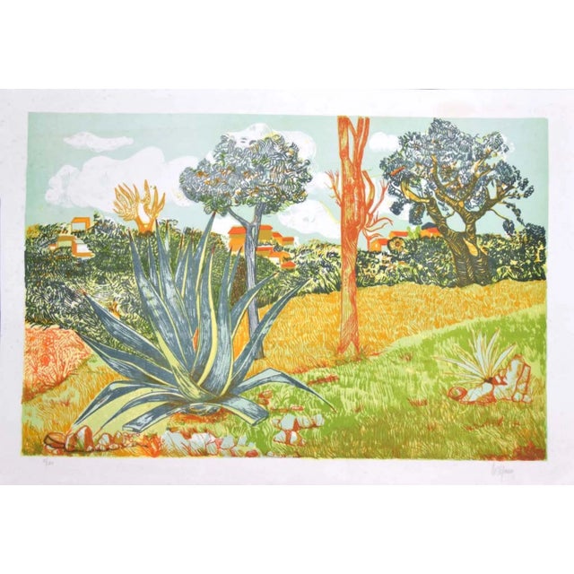 Landscape is an original etching on paper realized by Armando De Stefano in the late 1970s. Very Good conditions. Hand-...