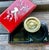 Vintage Japanese Red Lacquer Smoking Box With Mother-of-Pearl Birds and Brass Ash Receiver For Sale - Image 12 of 16