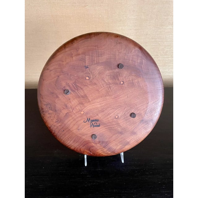 Vintage Hand-Turned Solid Walnut Plate by Mystic Wood For Sale In Los Angeles - Image 6 of 9