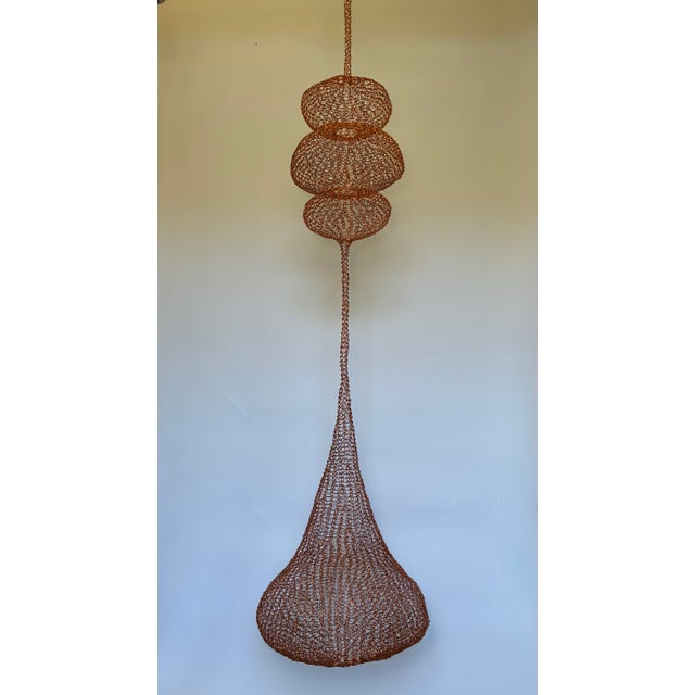 Handmade Copper Wire Sculpture Inspired by the Handwoven Technique of Ruth Asawa #26 For Sale - Image 4 of 7