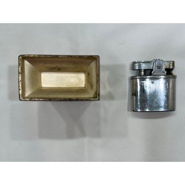 Vintage Japanese Gilt Phoenix Smoking Set With Working Lighter, Circa 1950–1953 For Sale In San Francisco - Image 6 of 12