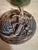 Really fun mid-century studio pottery vessel with the best sculptural lizard stretched across the lid. That little guy...