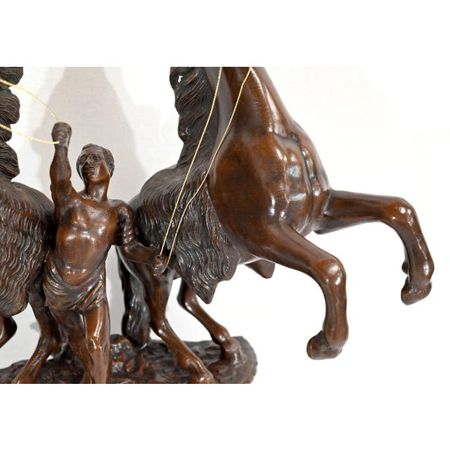 Horses Fireplace Set in the style of G. Coustou, Set of 3 For Sale - Image 13 of 18