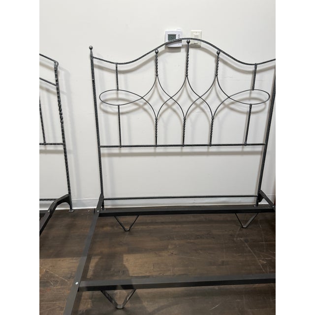 2010s Queen Size Claudio Rayes Iron Bed Frame, Model 24 For Sale - Image 5 of 12