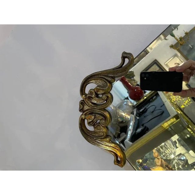 Hollywood Regency Grosfeld House Style Wall Mirror For Sale - Image 3 of 12