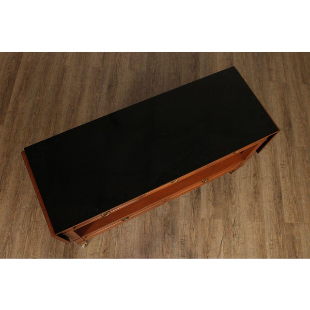 Baker Furniture Milling Road Directoire Style Walnut Rolling Server For Sale - Image 9 of 18