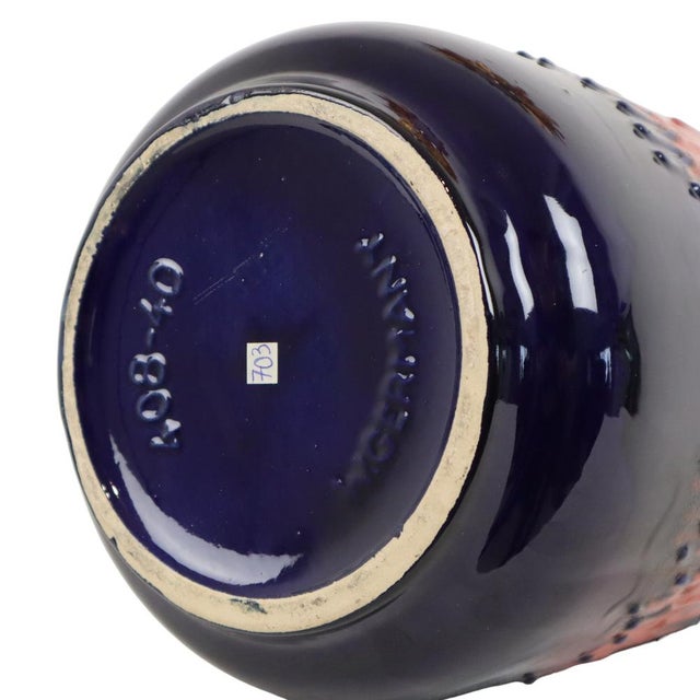 Ceramic Vintage West German Vase in Fat Lava from Scheurich Keramik, 1960s For Sale - Image 7 of 8