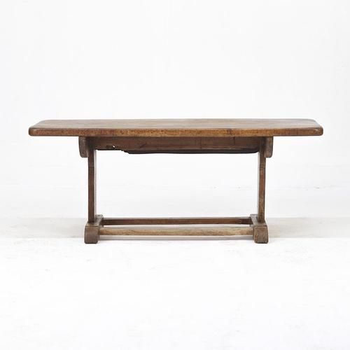 Antique Rustic Oak Farmhouse Refectory Coffee Table For Sale - Image 6 of 13