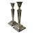 Silverplate Candlesticks With Bows and Swags Neoclassical Pattern For Sale