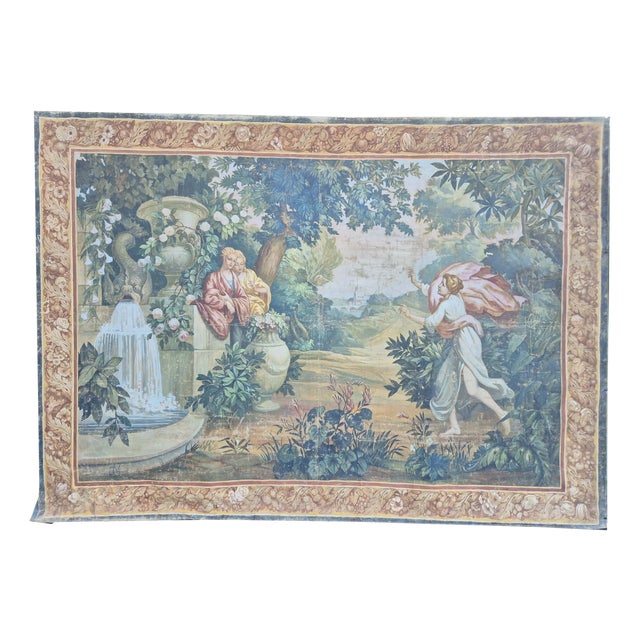 Unknown, Imitating a Tapestry, 1800s, Oil on Canvas For Sale
