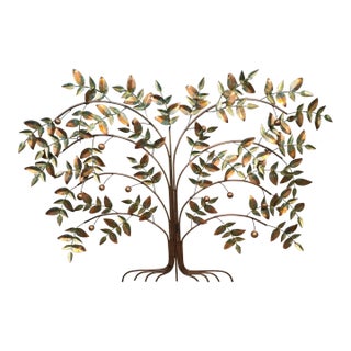 Vintage C. Jeré 'Tree of Life' Brutalist Wall Sculpture, Signed For Sale
