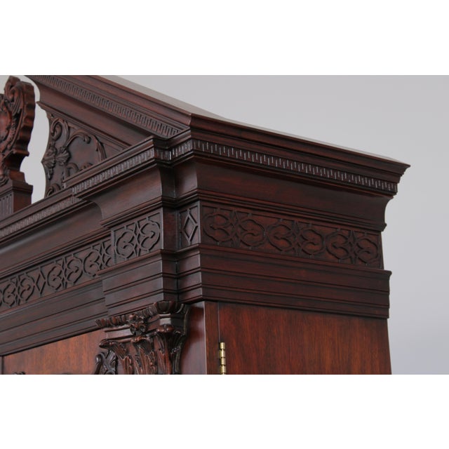Henkel Harris Mahogany Chippendale Documents Secretary Desk For Sale - Image 13 of 18