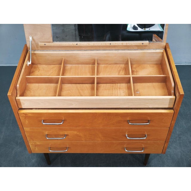 Gold Mid-Century Vanity Chest with Mirror by Up Zavody, Czech, 1970s For Sale - Image 8 of 18