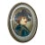 Antique 1800's Original Hand Painted Miniature Rembrandt Portrait Bronze Framed For Sale