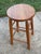 Midcentury rustic wooden counter-height stool. Beautiful tone and age to the oak. Bench-made piece. Please see condition...
