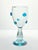 Mexican Aqua Blue Confetti Raised Pebble Mexican Blown Wine or Water Glasses - 6 pcs For Sale - Image 4 of 8
