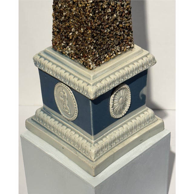 Neoclassical Antique Staffordshire Ralph Wood Pearlware Obelisk For Sale - Image 3 of 6