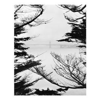 Golden Gate Bridge Lands End - Black and White Landscape Art Photography 2023 For Sale