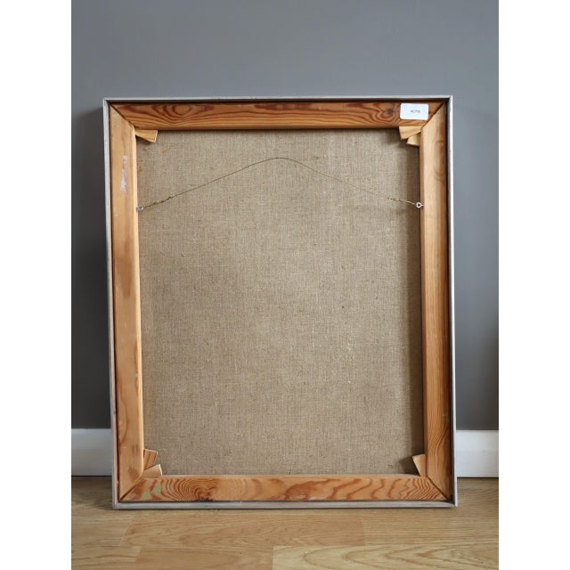 Mid-Century Modern 'Pastel Grove' Vintage Original Landscape Oil Painting, Framed For Sale - Image 14 of 14