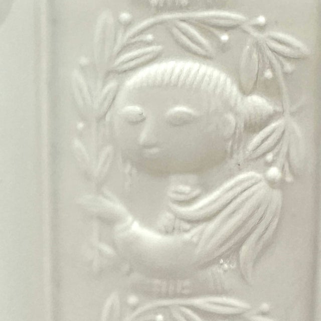 Ceramic Matte & Gloss Finish Vintage White Porcelain Vase by Bjorn Wiinblad for Rosenthal Studio-Linie For Sale - Image 7 of 10