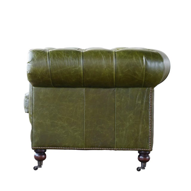 Animal Skin Pair of Adoorne Chesterfield Chairs For Sale - Image 7 of 7