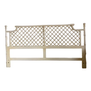 Vintage Ficks Reed Faux Bamboo King Size Headboard For Sale