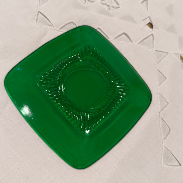 1970s Anchor Hocking Dessert Plates- Set of 4 For Sale In Palm Springs - Image 6 of 9