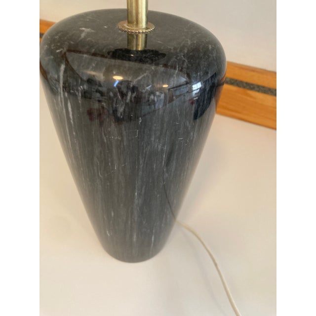 Black 1980s Post Modern Marble Table Lamp For Sale - Image 8 of 11