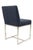 Elevate your dining space with this Set of 8 Blue Upholstered Dining Chairs by Restoration Hardware. Designed with clean...
