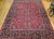 Red Antique Sarouk Area Rug, Hand-Knotted Wool, Allover Floral Pattern, 9x11, Red & Navy For Sale - Image 8 of 16