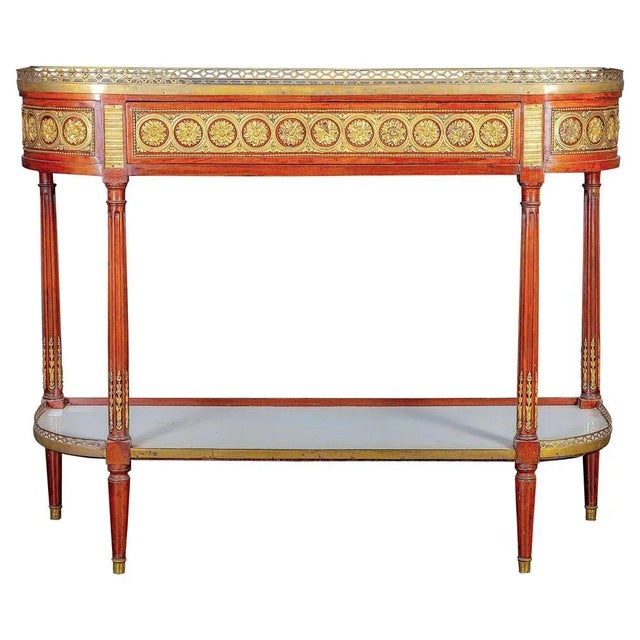 French Louis XVI Console Table in Mahogany, 1780 For Sale - Image 9 of 9
