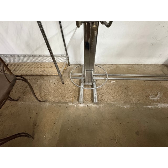 1960s 1960s Italian Modern Chrome Dining Table Base Designed by Romeo Rega For Sale - Image 5 of 16