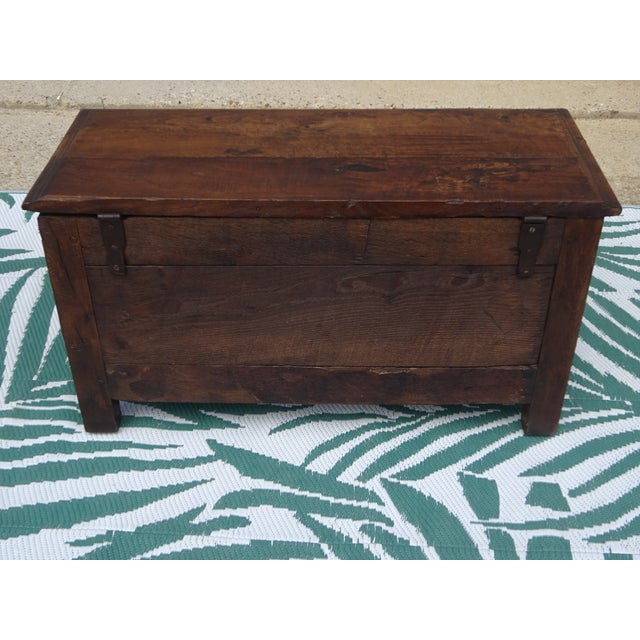 Antique Louis XIII Style Oak Storage Bench For Sale - Image 15 of 18