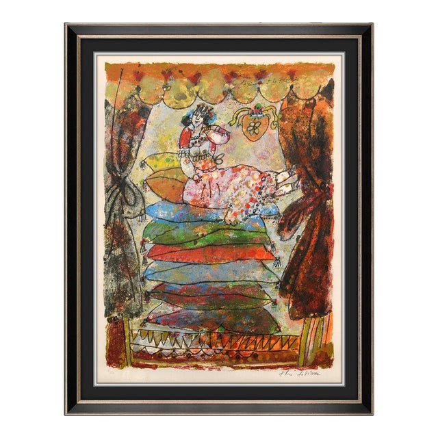 1970s La Princesse et le Petit Pois, Theo Tobiasse For Sale