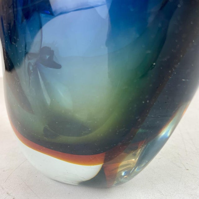 Sommerso Murano Glass Vase by Flavio Poli for Seguso Vetri D'arte, Italy, 1960s For Sale - Image 10 of 16
