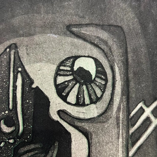 Pez Abstract Paper Engraving, Limited Edition 6/25, Maria Teresa Vieyra Rincon For Sale In San Diego - Image 6 of 13