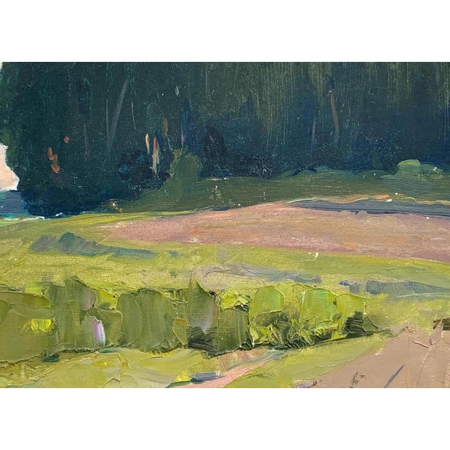 Forest Landscape Oil Painting, Ukrainian Art, 1970s For Sale - Image 4 of 6