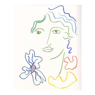 "Harlequin No. 3" Colorful Portrait Print For Sale