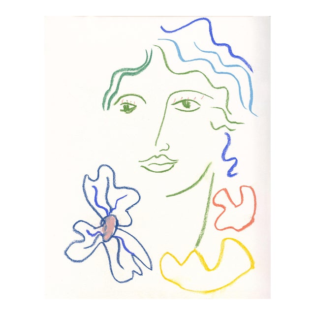"Harlequin No. 3" Colorful Portrait Print For Sale