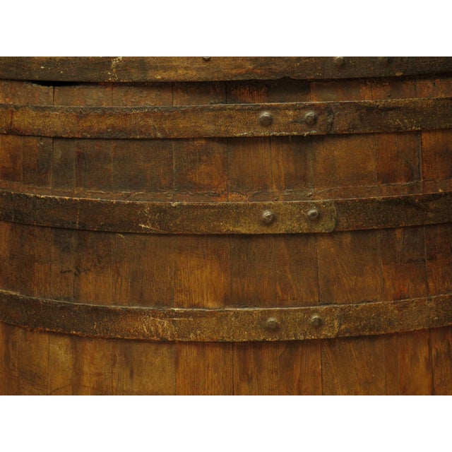 Coopered Pig Salting Barrel with Lid For Sale - Image 12 of 18