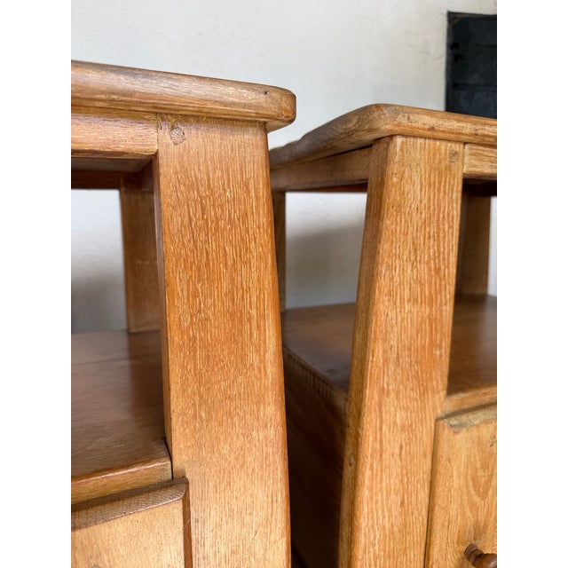 Oak Bedside Tables, 1950s, Set of 2 For Sale - Image 12 of 18