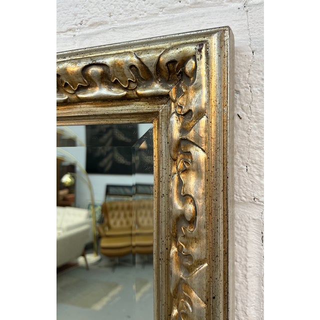Large Ornate Vintage Beveled Mirror For Sale - Image 4 of 9