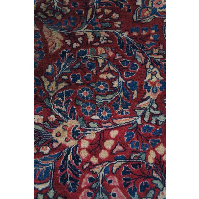Vintage Oriental Geometric Floral Medallion Red Area Rug Mat Traditional 3 X 5' For Sale - Image 12 of 13