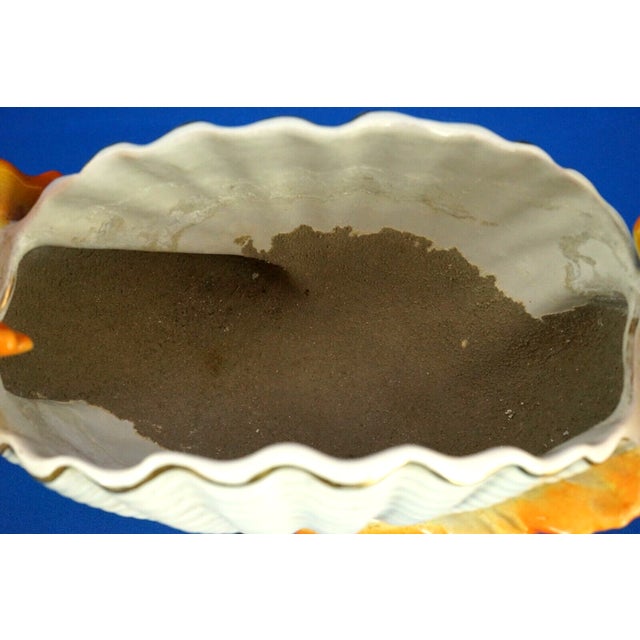 Art Deco Ceramic Centerpiece Vase with Fish from Labor Lastrucci & Borroni, Italy, 1940s For Sale - Image 14 of 18