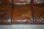 Low Mid-Century Modern Brown Leather Sofa For Sale - Image 11 of 17